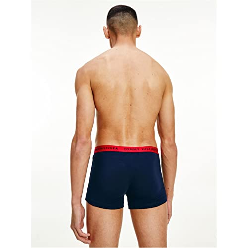Tommy Hilfiger Hombre Pack de 3 Bóxers Trunks Ropa Interior, Multicolor (Desert Sky/White/Primary Red), M