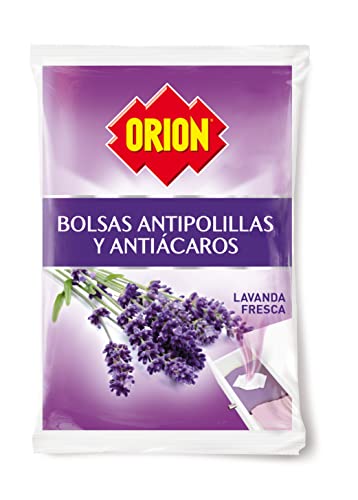 Orion - Bolsas Antipolillas Sin Naftalina con Aroma a Lavanda Fresca - Pack 2 x 20 Unidades