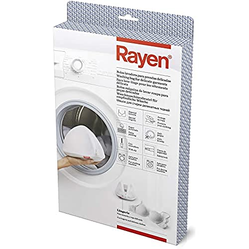 Rayen Lavadora y Secadora lavandería para Prendas dedicadas | Bolsa Protectora Reutilizable para el Lavado de Ropa | 18 x 15 x 5 cm, Blanco