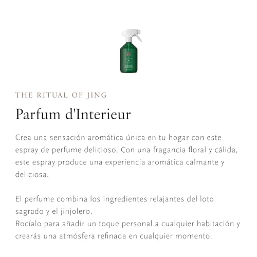 RITUALS Perfume para el hogar The Ritual of Jing – Spray difusor de Aromas con Flor de Loto Sagrado y jujube – Ambientador con propiedades relajantes y calmantes – 500 ml
