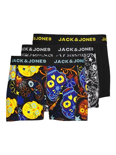 Jack & Jones Hombre Jacjames Trunks 3 Pack Noos Bóxer,Black/Yellow,M
