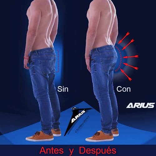 ARIUS Calzoncillo Boxer con Relleno Trasero para Aumentar el Volumen y tamaño de glúteos y Levanta - Push up y Relleno de Nalgas - Men’s Padded Buttocks - Men's Shapewear (L)