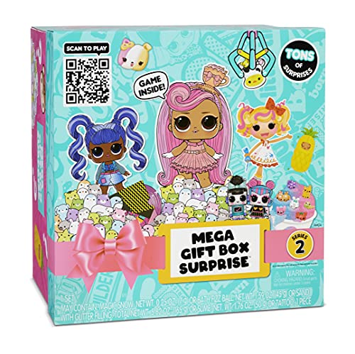 Na! Na! Na! Surprise Mega Gift Box Surprise Serie 2 para niños - Caja de Regalo misteriosa con más de 25 sorpresas - LOL Surprise, Lalaloopsy, Num Noms, Moj Moj y más en el Interior