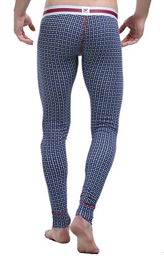 ARCITON Hombre Pantalones Largos Calzoncillos Cómoda y Suave Ropa Interior Térmica Hombre Leggins L(Cintura: 81cm-88cm) 5005CKU Estrella Azul